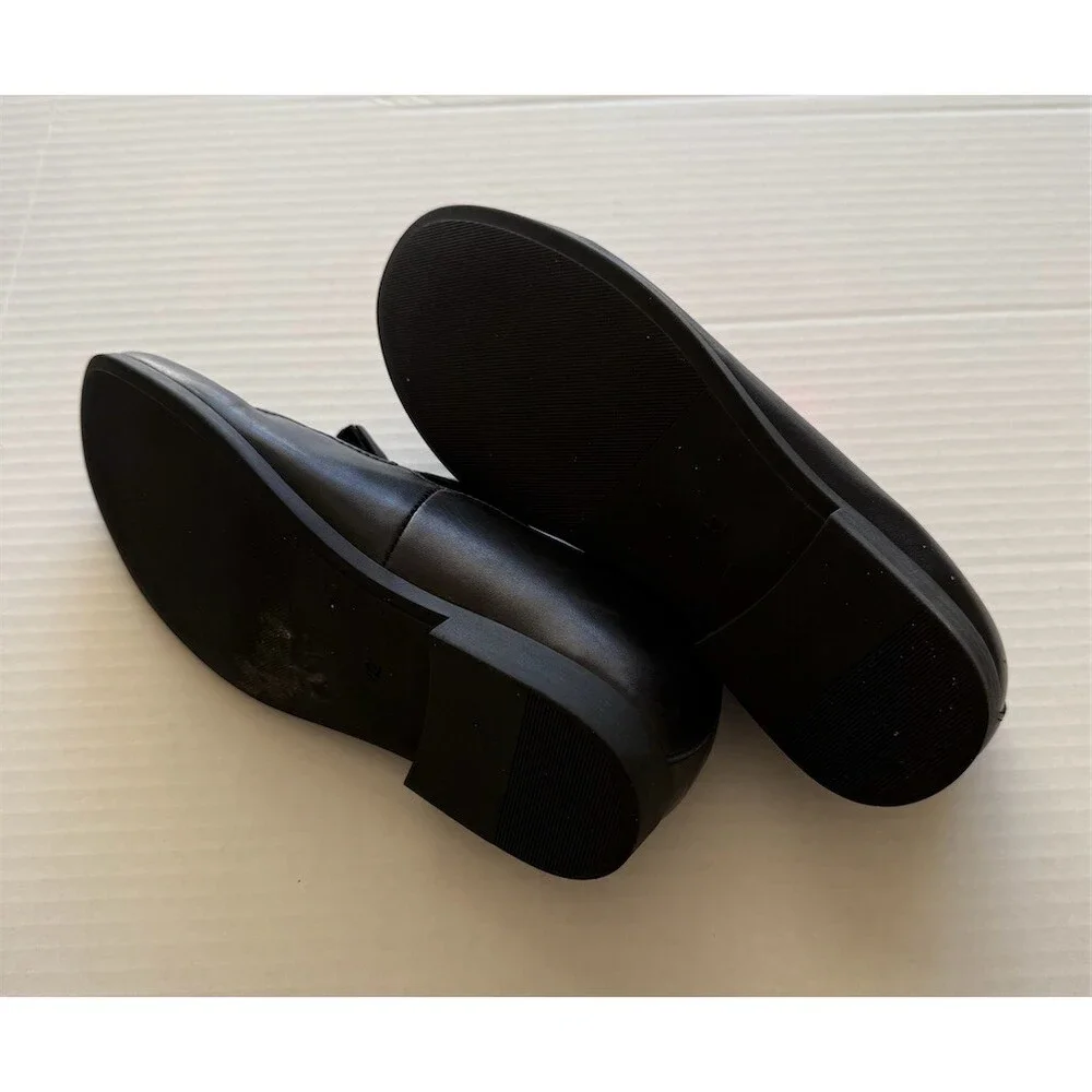Office London Men's Dress Loafers Black Tassel Slip-On Shoes Size 9